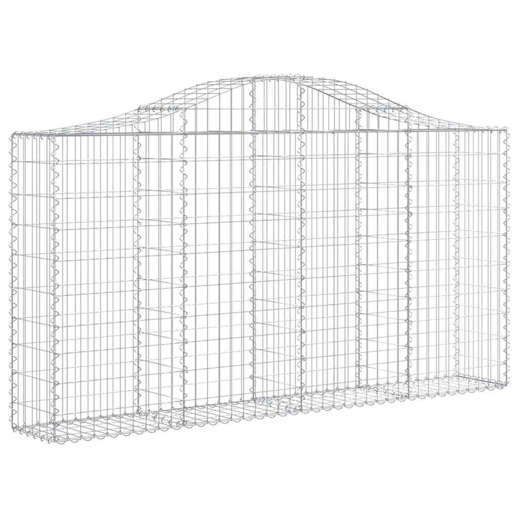 12 db íves horganyzott vas gabion kosár 200x30x100/120 cm 3