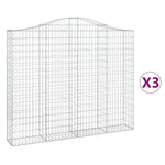 3 db íves horganyzott vas gabion kosár 200x30x160/180 cm 2