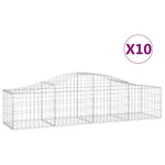 10 db íves horganyzott vas gabion kosár 200x50x40/60 cm 2