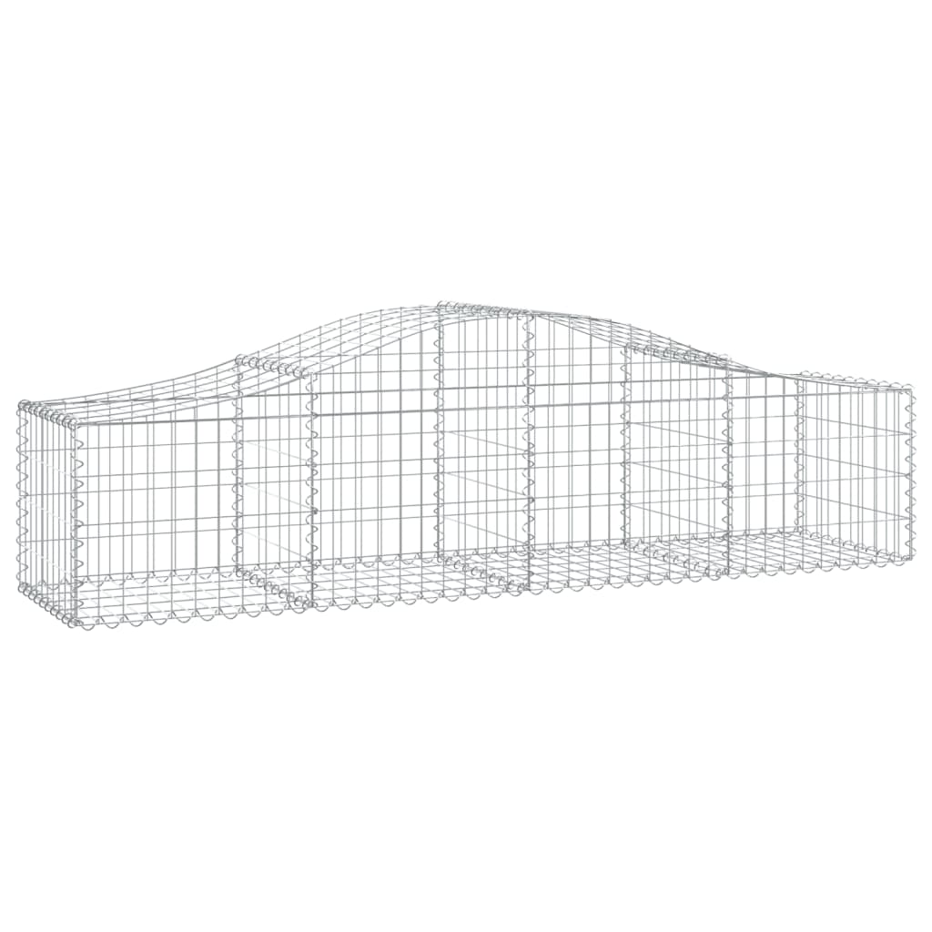 10 db íves horganyzott vas gabion kosár 200x50x40/60 cm 3