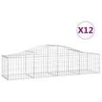 12 db íves horganyzott vas gabion kosár 200x50x40/60 cm 2
