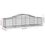12 db íves horganyzott vas gabion kosár 200x50x40/60 cm 6