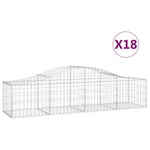 18 db íves horganyzott vas gabion kosár 200x50x40/60 cm 2