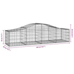 18 db íves horganyzott vas gabion kosár 200x50x40/60 cm 6