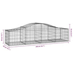 25 db íves horganyzott vas gabion kosár 200x50x40/60 cm 6