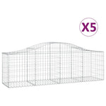 5 db íves horganyzott vas gabion kosár 200x50x60/80 cm 2