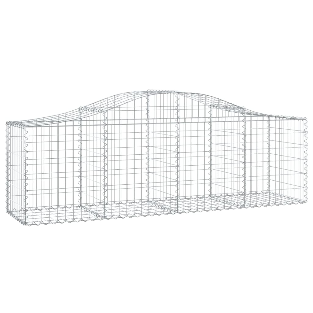 5 db íves horganyzott vas gabion kosár 200x50x60/80 cm 3