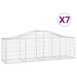7 db íves horganyzott vas gabion kosár 200x50x60/80 cm 2
