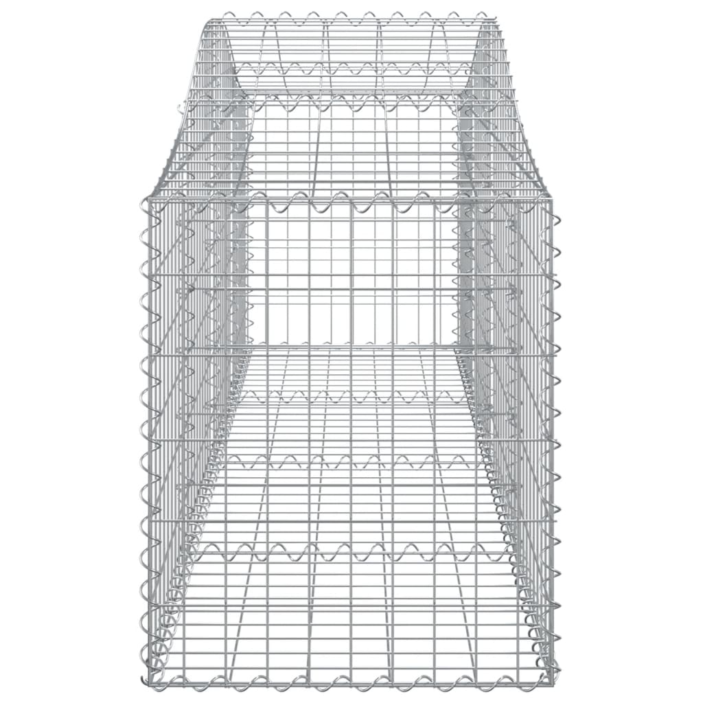 7 db íves horganyzott vas gabion kosár 200x50x60/80 cm 5