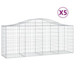 5 db íves horganyzott vas gabion kosár 200x50x80/100 cm 2