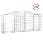 12 db íves horganyzott vas gabion kosár 200x50x80/100 cm 2