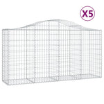 5 db íves horganyzott vas gabion kosár 200 x 50 x 100/120 cm 2