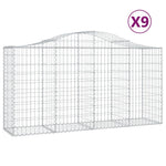 9 db íves horganyzott vas gabion kosár 200 x 50 x 100/120 cm 2