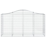9 db íves horganyzott vas gabion kosár 200 x 50 x 100/120 cm 4