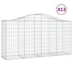 13 db íves horganyzott vas gabion kosár 200x50x100/120 cm 2