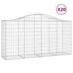 20 db íves horganyzott vas gabion kosár 200x50x100/120 cm 2