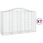 7 db íves horganyzott vas gabion kosár 200x50x120/140 cm 2