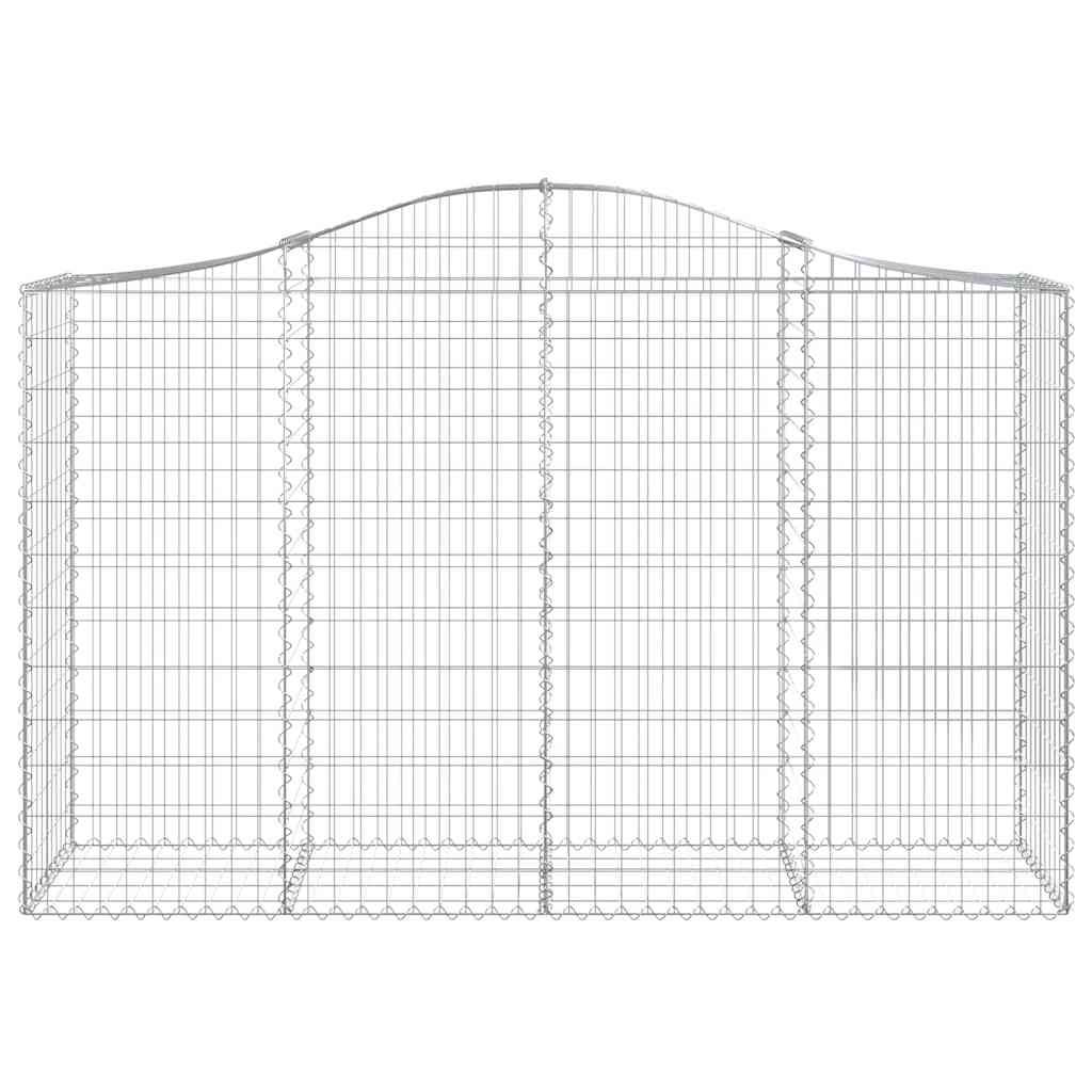 10 db íves horganyzott vas gabion kosár 200x50x120/140 cm 4