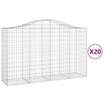 20 db íves horganyzott vas gabion kosár 200x50x120/140 cm 2