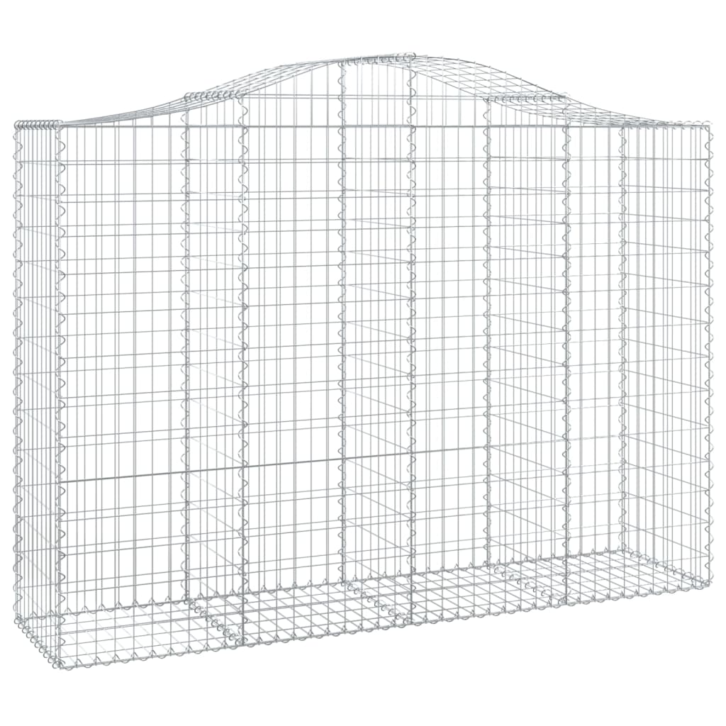 3 db íves horganyzott vas gabion kosár 200x50x140/160 cm 3
