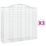 3 db íves horganyzott vas gabion kosár 200x50x180/200 cm 2