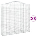 3 db íves horganyzott vas gabion kosár 200x50x200/220 cm 2