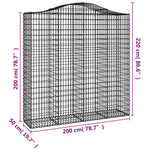 3 db íves horganyzott vas gabion kosár 200x50x200/220 cm 6