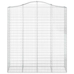 7 db íves horganyzott vas gabion kosár 200x50x220/240 cm 4