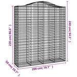 13 db íves horganyzott vas gabion kosár 200x50x220/240 cm 6