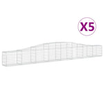 5 db íves horganyzott vas gabion kosár 400x30x40/60 cm 2