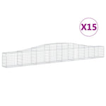 15 db íves horganyzott vas gabion kosár 400x30x40/60 cm 2