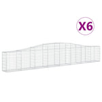 6 db íves horganyzott vas gabion kosár 400x30x60/80 cm 2