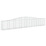 6 db íves horganyzott vas gabion kosár 400x30x60/80 cm 3