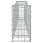 6 db íves horganyzott vas gabion kosár 400x30x60/80 cm 5