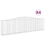 4 db íves horganyzott vas gabion kosár 400x30x100/120 cm 2