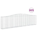 25 db íves horganyzott vas gabion kosár 400x30x100/120 cm 2