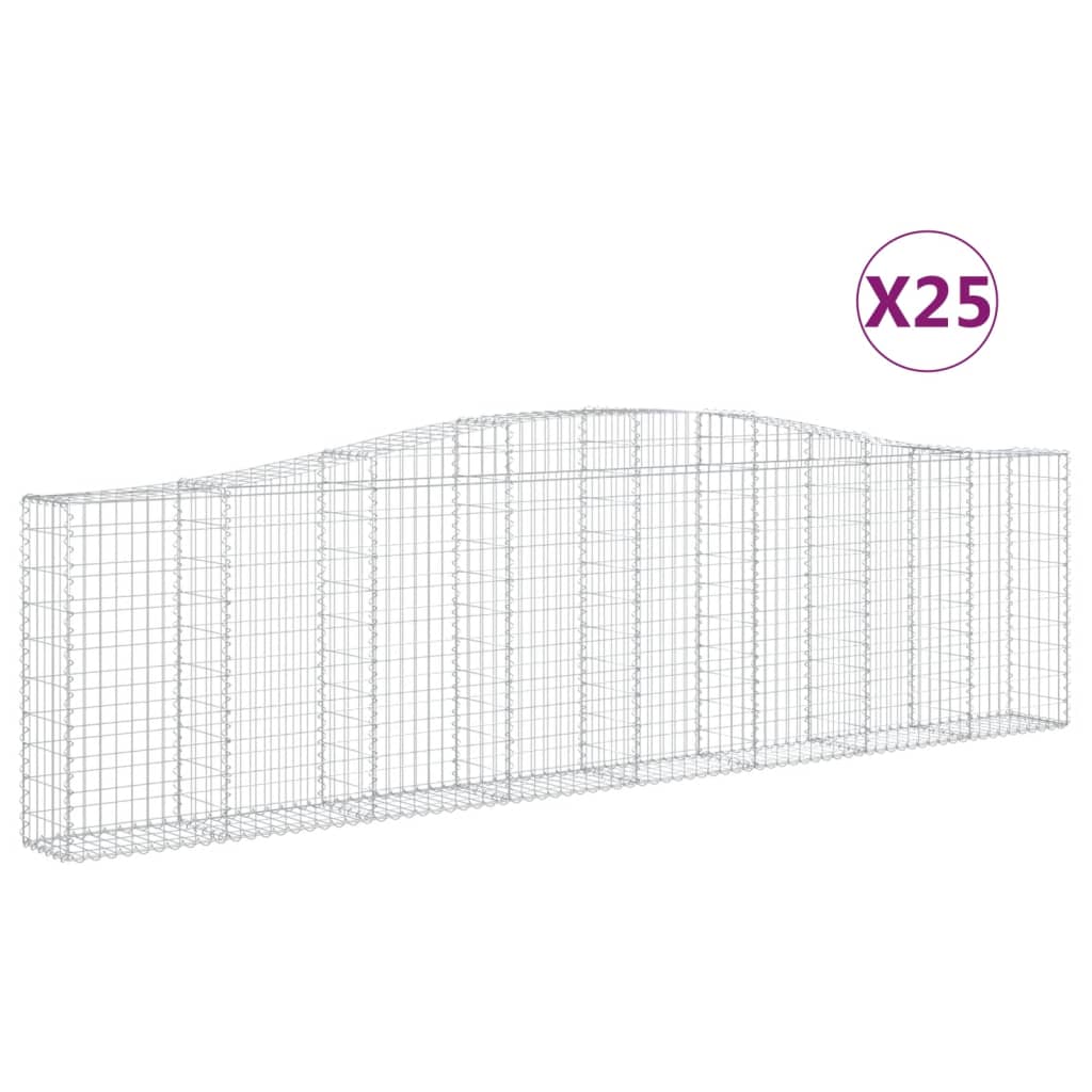 25 db íves horganyzott vas gabion kosár 400x30x100/120 cm 2