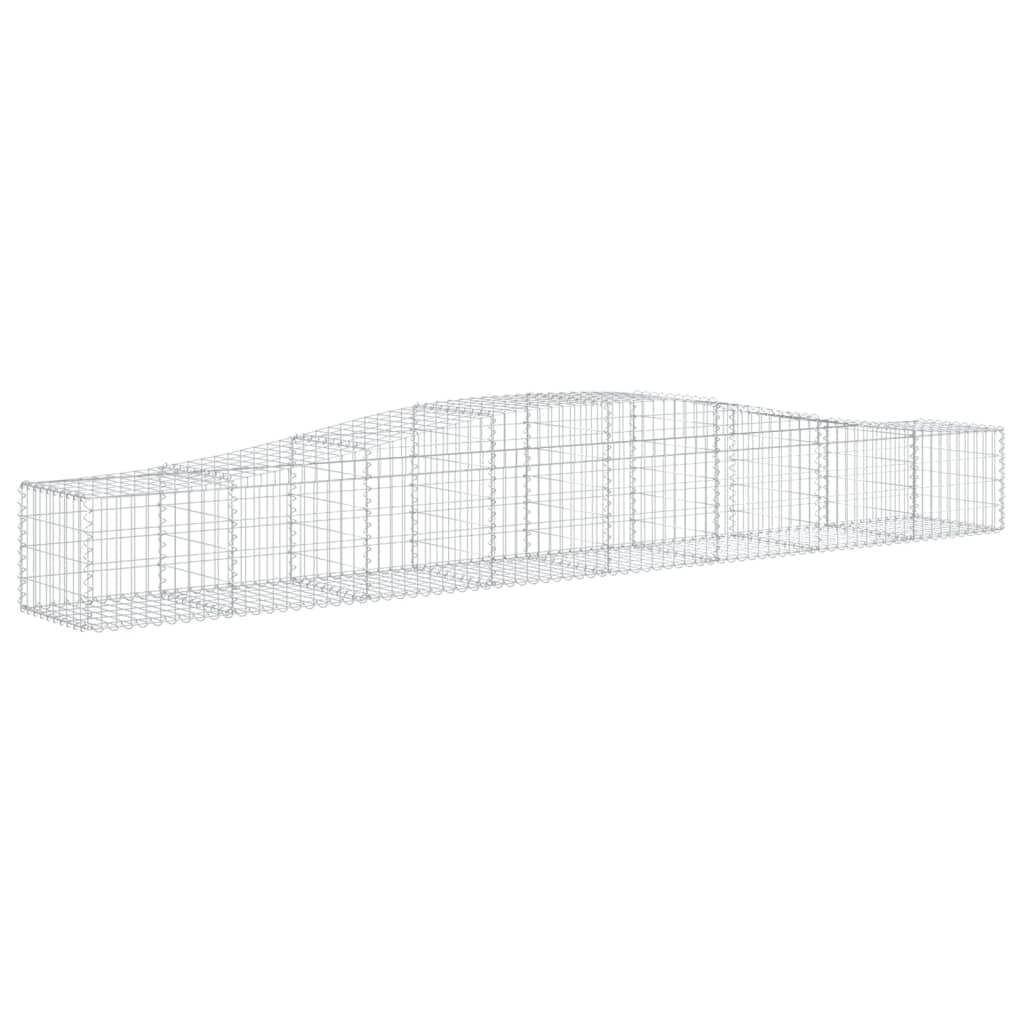 2 db íves horganyzott vas gabion kosár 400x50x40/60 cm 3