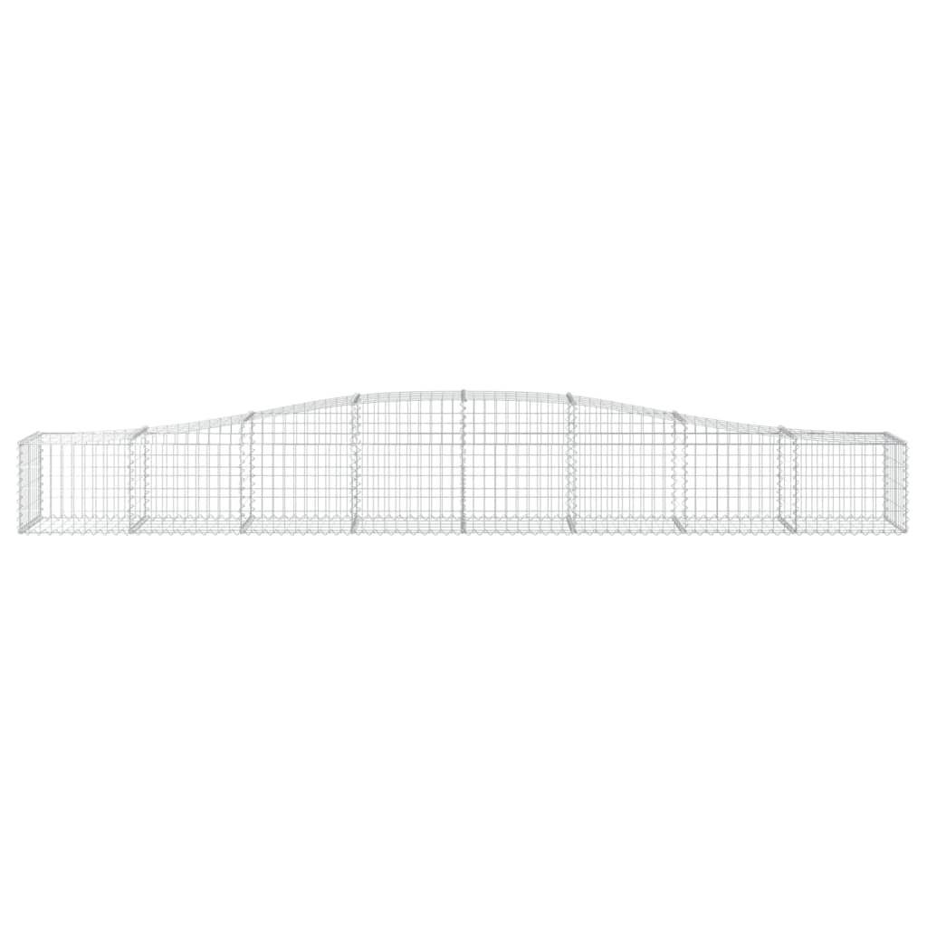 2 db íves horganyzott vas gabion kosár 400x50x40/60 cm 4