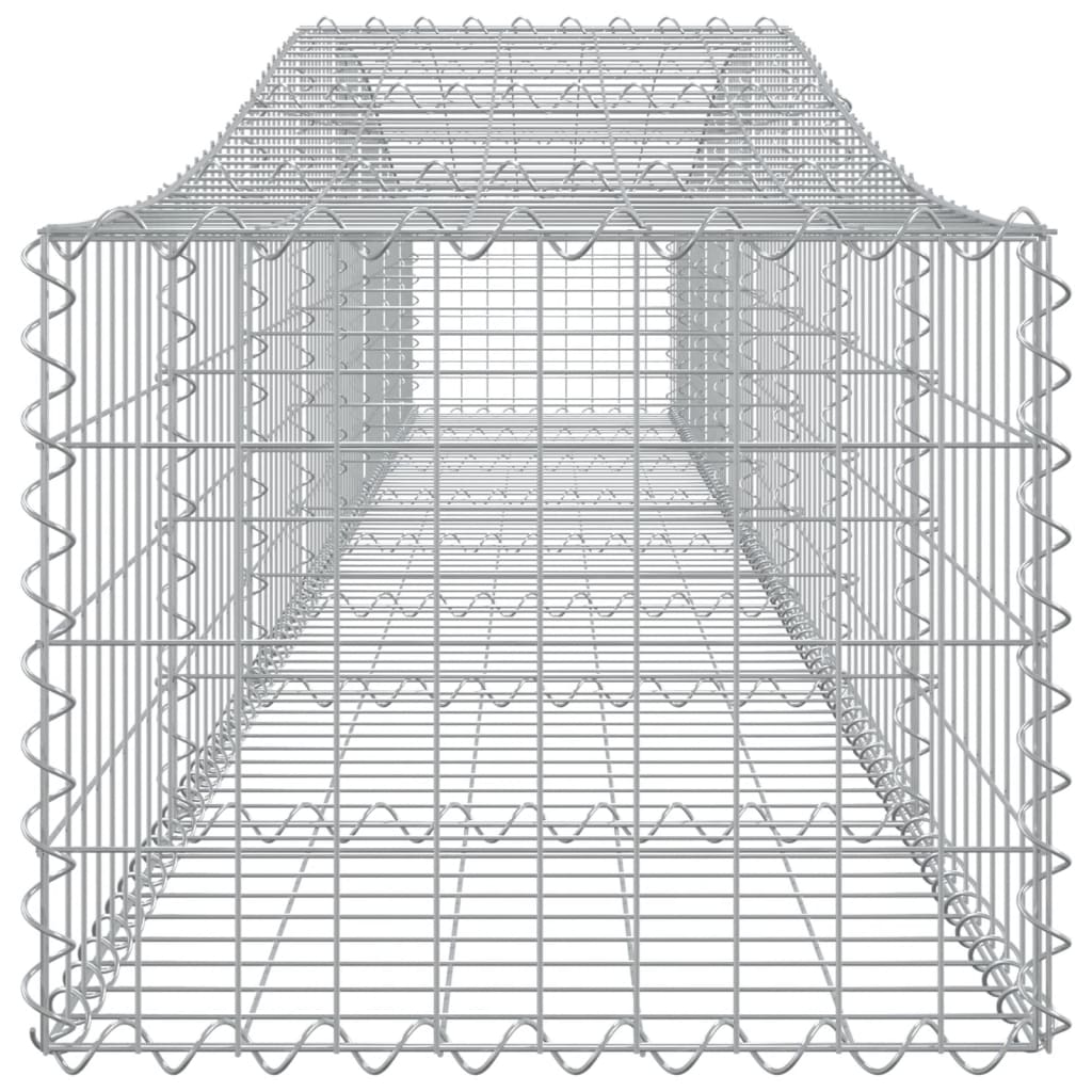 2 db íves horganyzott vas gabion kosár 400x50x40/60 cm 5