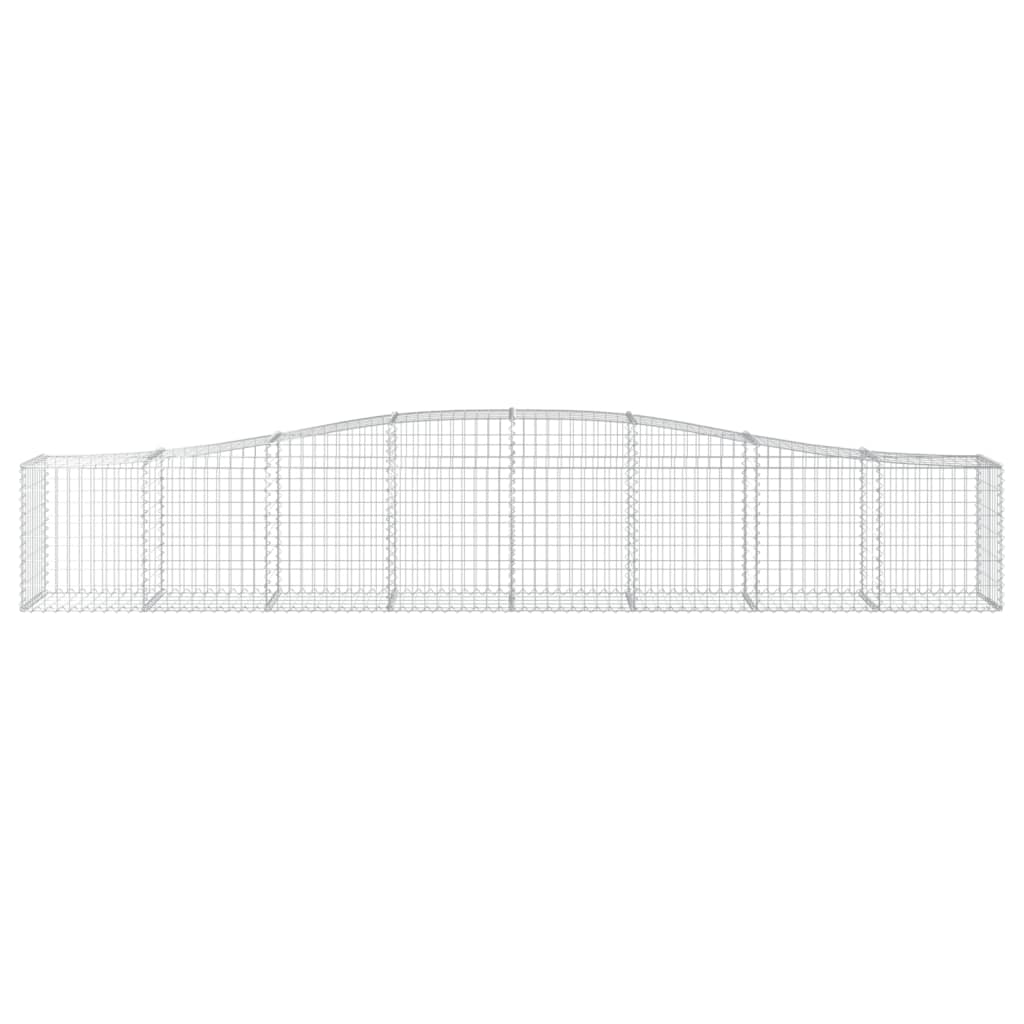 15 db íves horganyzott vas gabion kosár 400x50x60/80 cm 4
