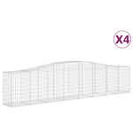 4 db íves horganyzott vas gabion kosár 400x50x80/100 cm 2