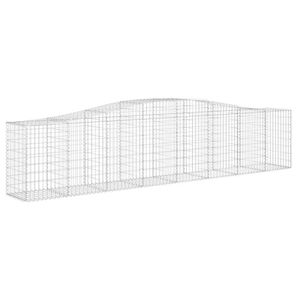 4 db íves horganyzott vas gabion kosár 400x50x80/100 cm 3