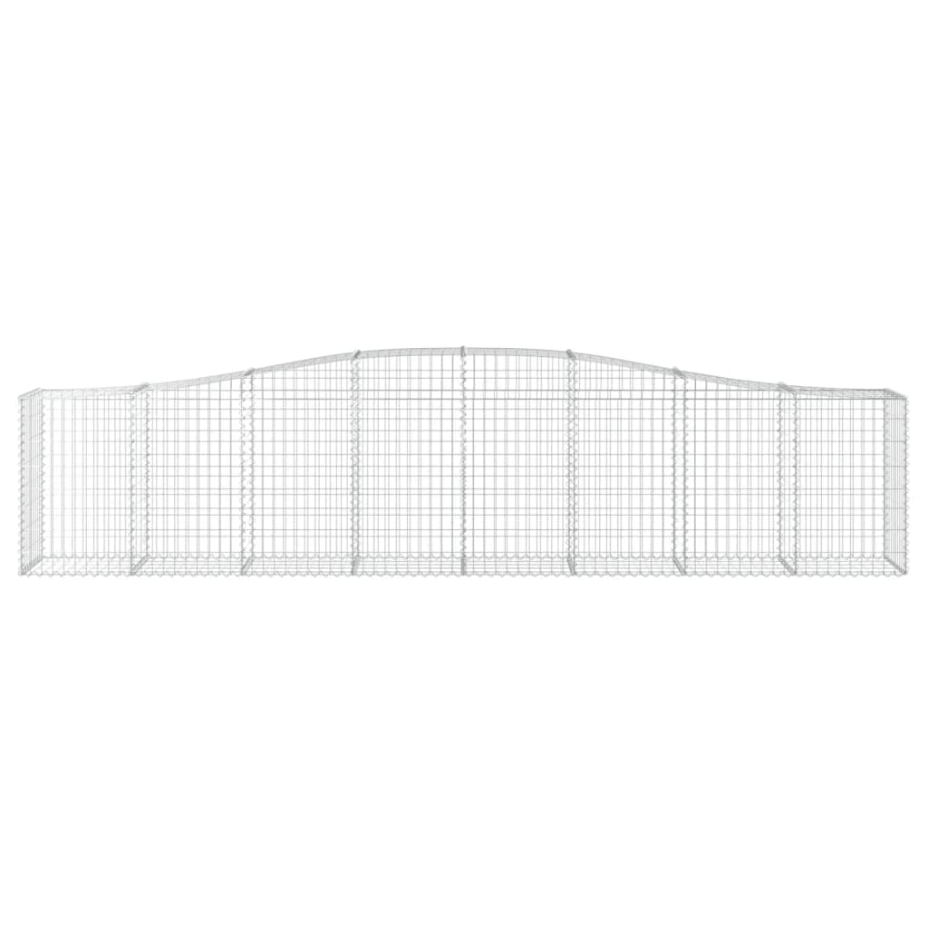 4 db íves horganyzott vas gabion kosár 400x50x80/100 cm 4