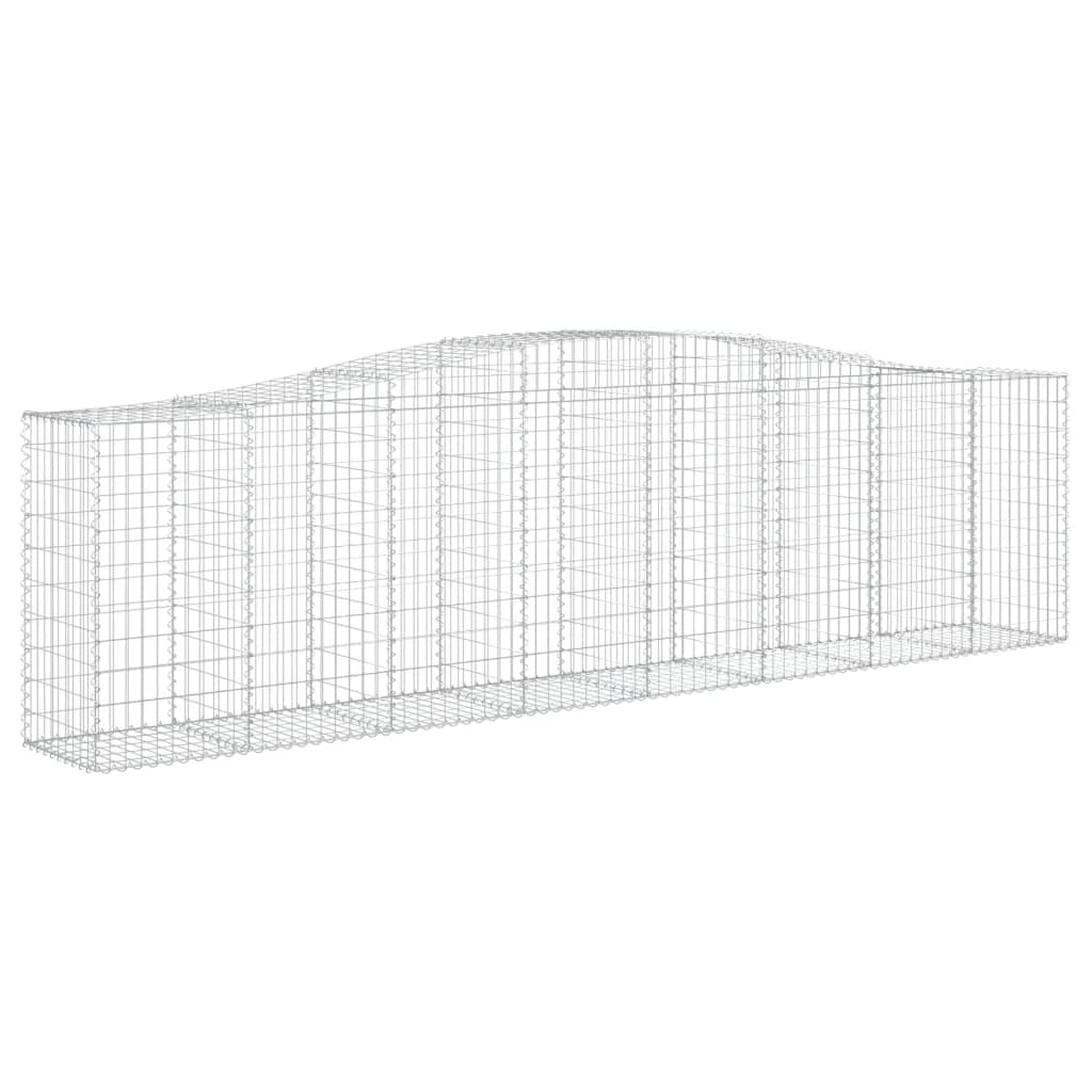 3 db íves horganyzott vas gabion kosár 400x50x100/120 cm 3