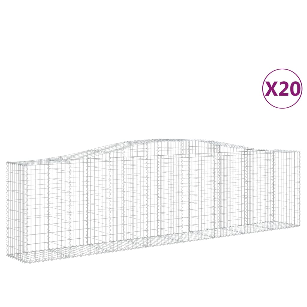 20 db íves horganyzott vas gabion kosár 400x50x100/120 cm 2