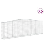 5 db íves horganyzott vas gabion kosár 400x50x120/140 cm 2