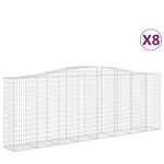 8 db íves horganyzott vas gabion kosár 400x50x140/160 cm 2
