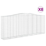 8 db íves horganyzott vas gabion kosár 400x50x160/180 cm 2
