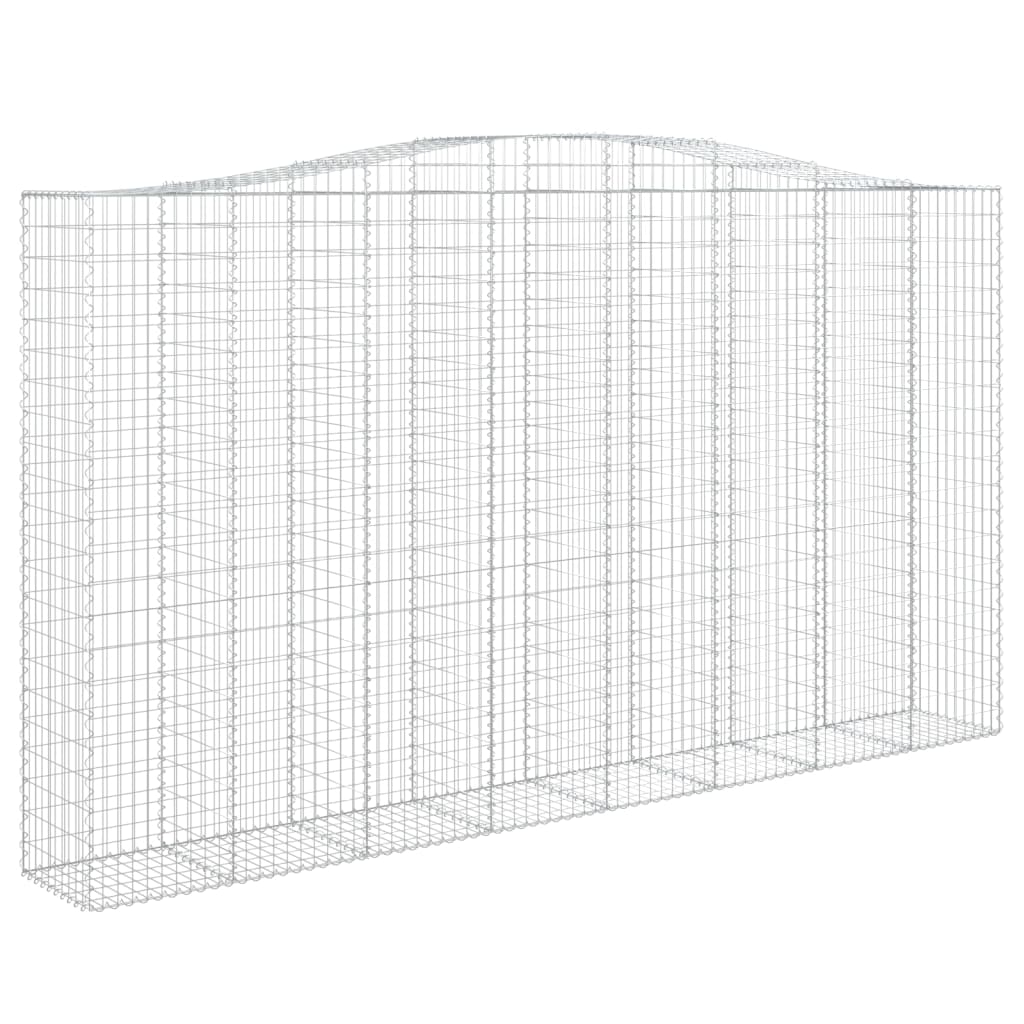 4 db íves horganyzott vas gabion kosár 400x50x220/240 cm 3